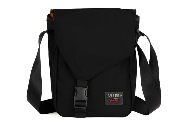 Small Cafe Bag in Black with red label.